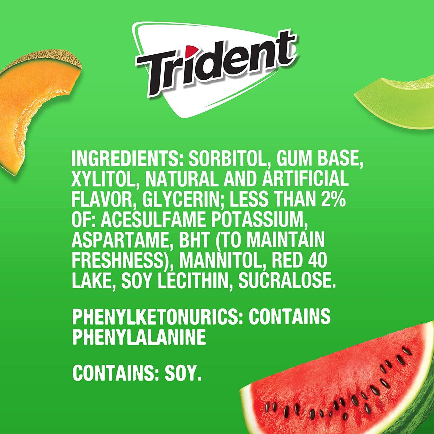 Trident Watermelon Twist Sugar Free Gum with Xylitol, 12 Packs