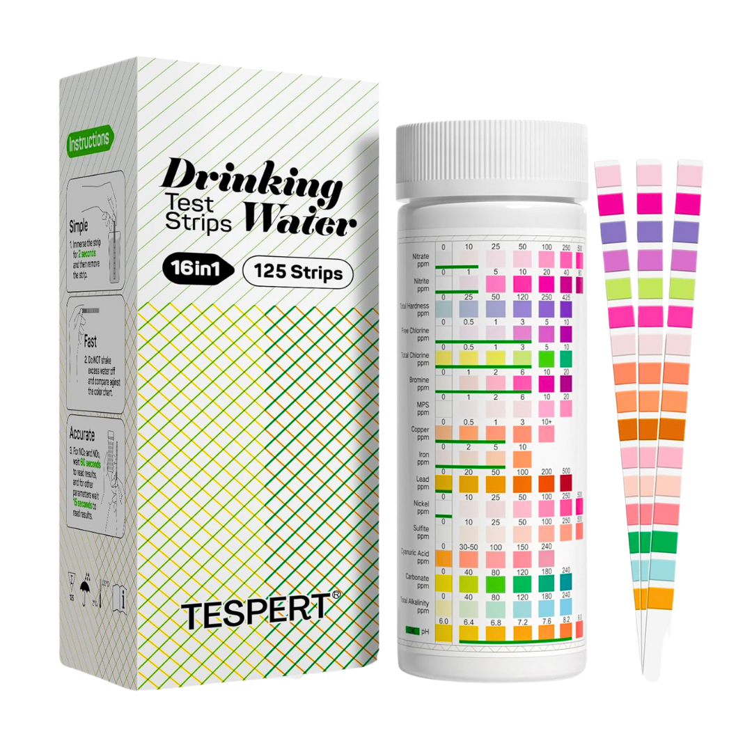 Tespert 16 in 1 Water Testing Kits for Drinking Water (125 Strips)