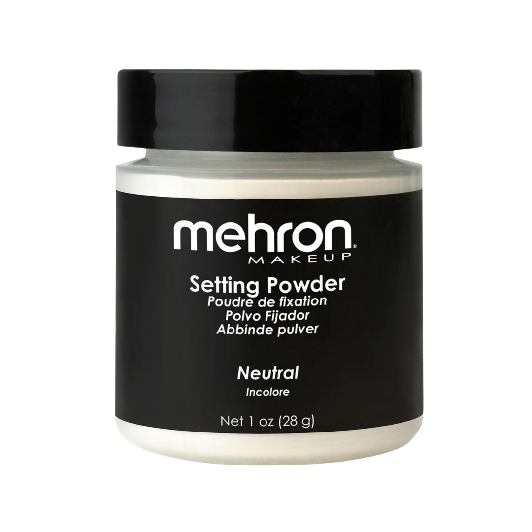 Mehron Makeup Setting Powder Neutral Shade, 1 oz / 28 g