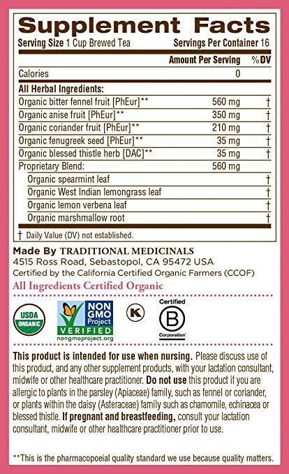 Traditional Medicinals Organic Mothers Milk Womens Tea (16 Tea Bags)