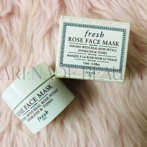 Fresh Rose Face Mask Infused with Real Rose Petals Hydrates & Tones Mini, 0.5 fl.oz / 15ml