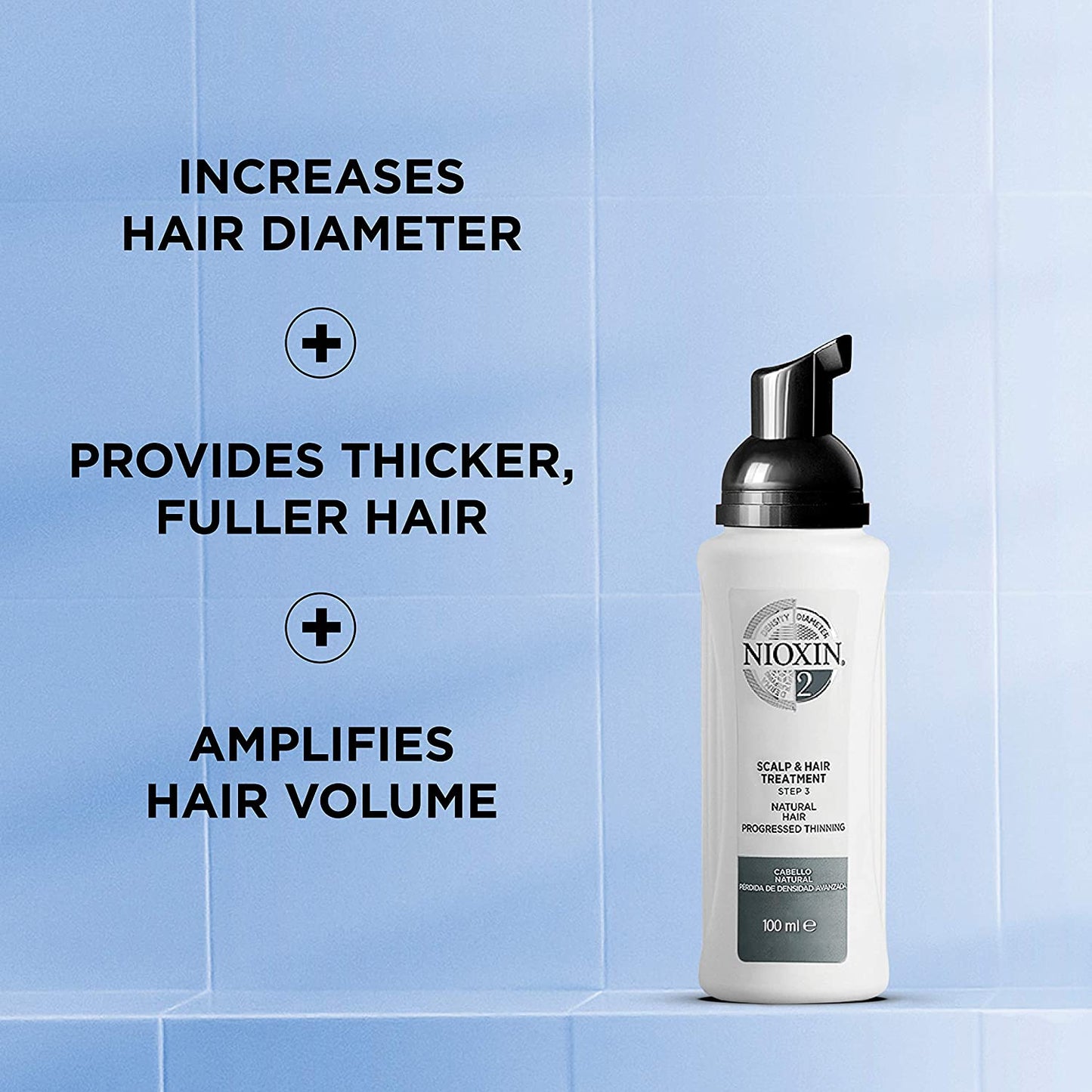 Nioxin Scalp & Hair Leave-In Treatment, Natural Hair Progressed Thinning, 3.3 oz / 100 ml