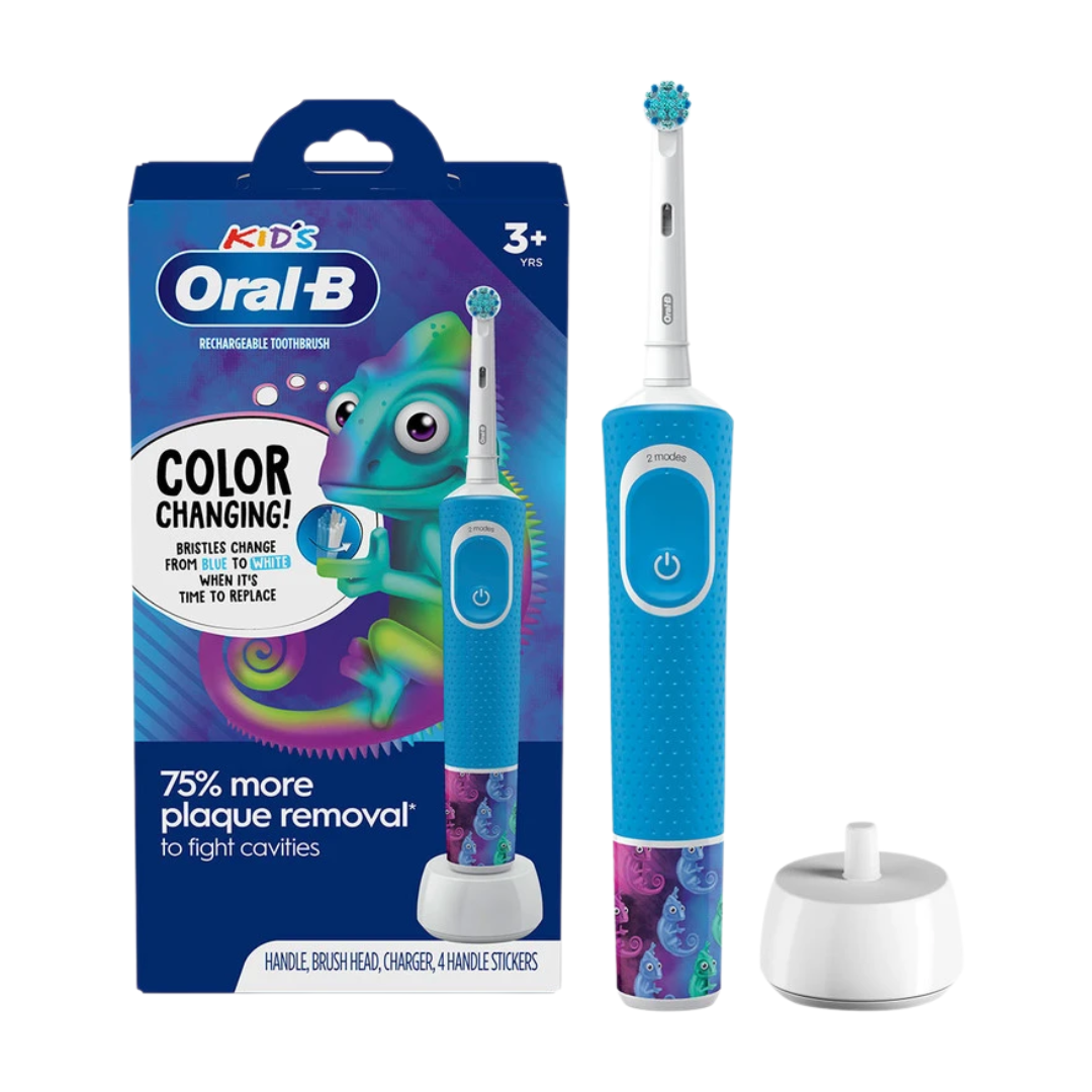 Oral-B Kids Rechargeable Toothbrush featuring Chameleon, for Kids 3+