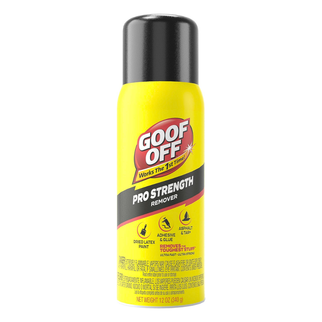 Goof Off Pro Strength Dried Latex, Adhesive, Asphalt Remover 12 oz / 340g