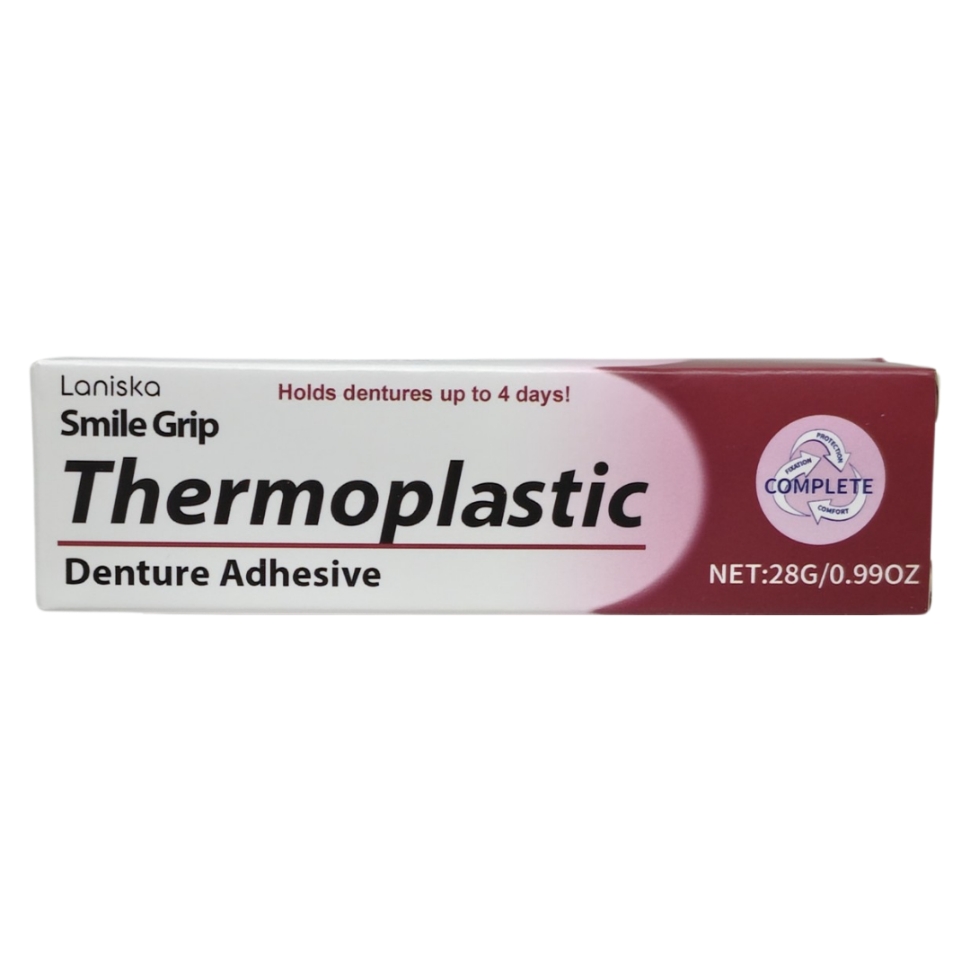 Laniska Smile Grip Thermoplastic Denture Adhesive, 28 g / 0.99 oz