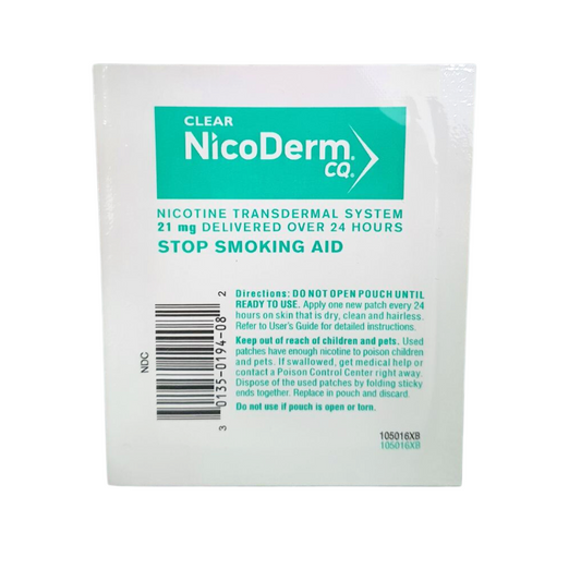 NicoDerm CQ Step 1 Patches 21mg, 1 Clear Patch