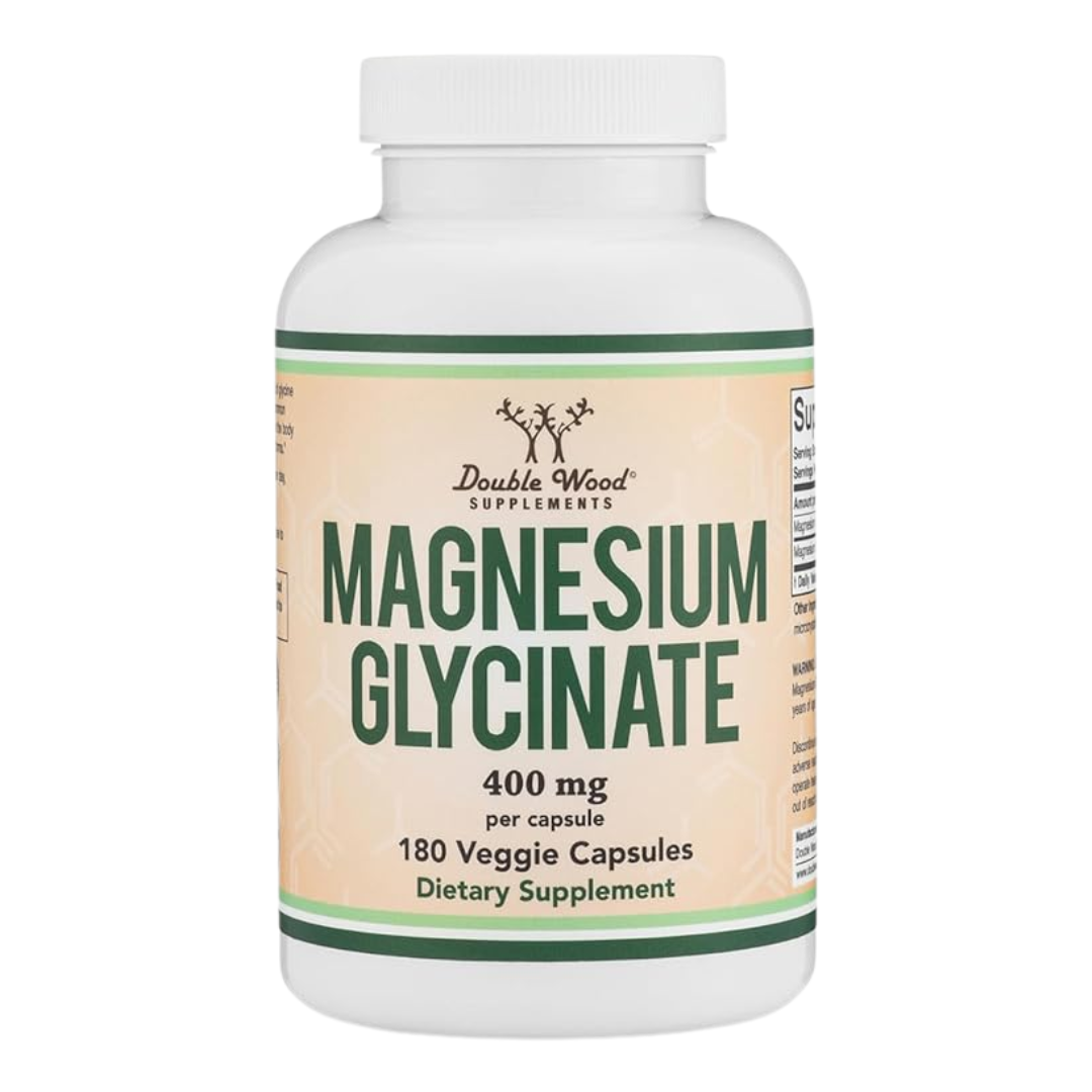 Double Wood Supplements Magnesium Glycinate 400 mg, 180 Capsules
