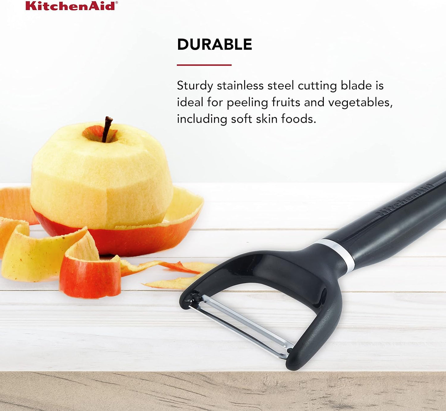 KitchenAid Classic Y Peeler, One Size, KE145OHOBA, Black