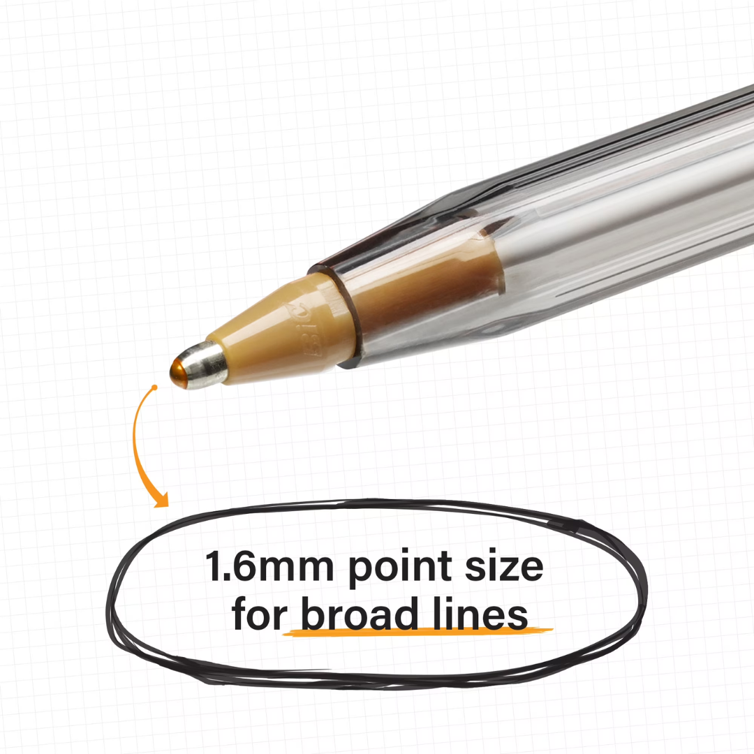 BIC Cristal Xtra Bold Black Ball Pen 1.6mm, 1 Count