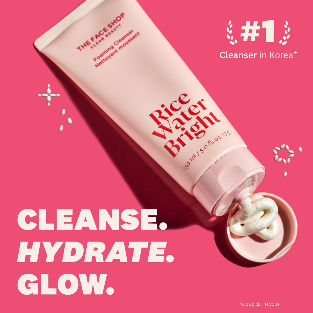 The Face Shop Rice Water Bright Foaming Cleanser, 150 ml / 5 oz
