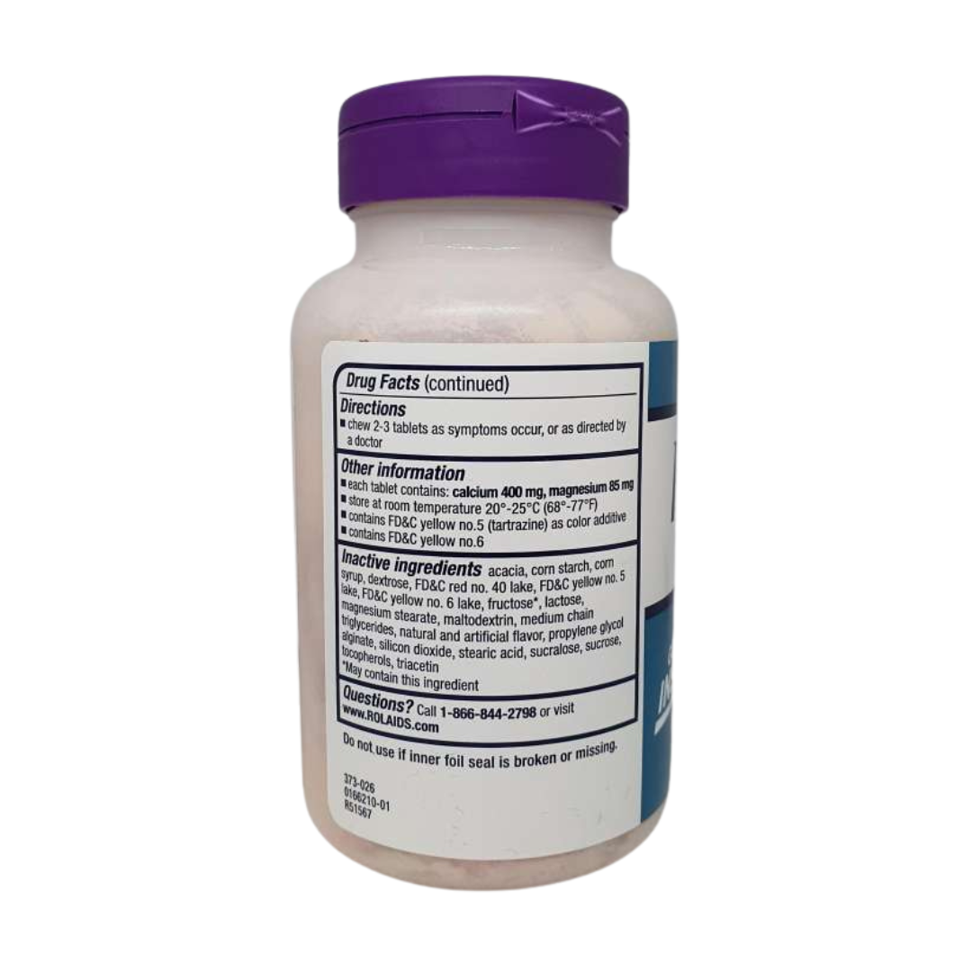 Rolaids Ultra Strength Antacid Chewable Tablets, Assorted Fruit, 72 Count