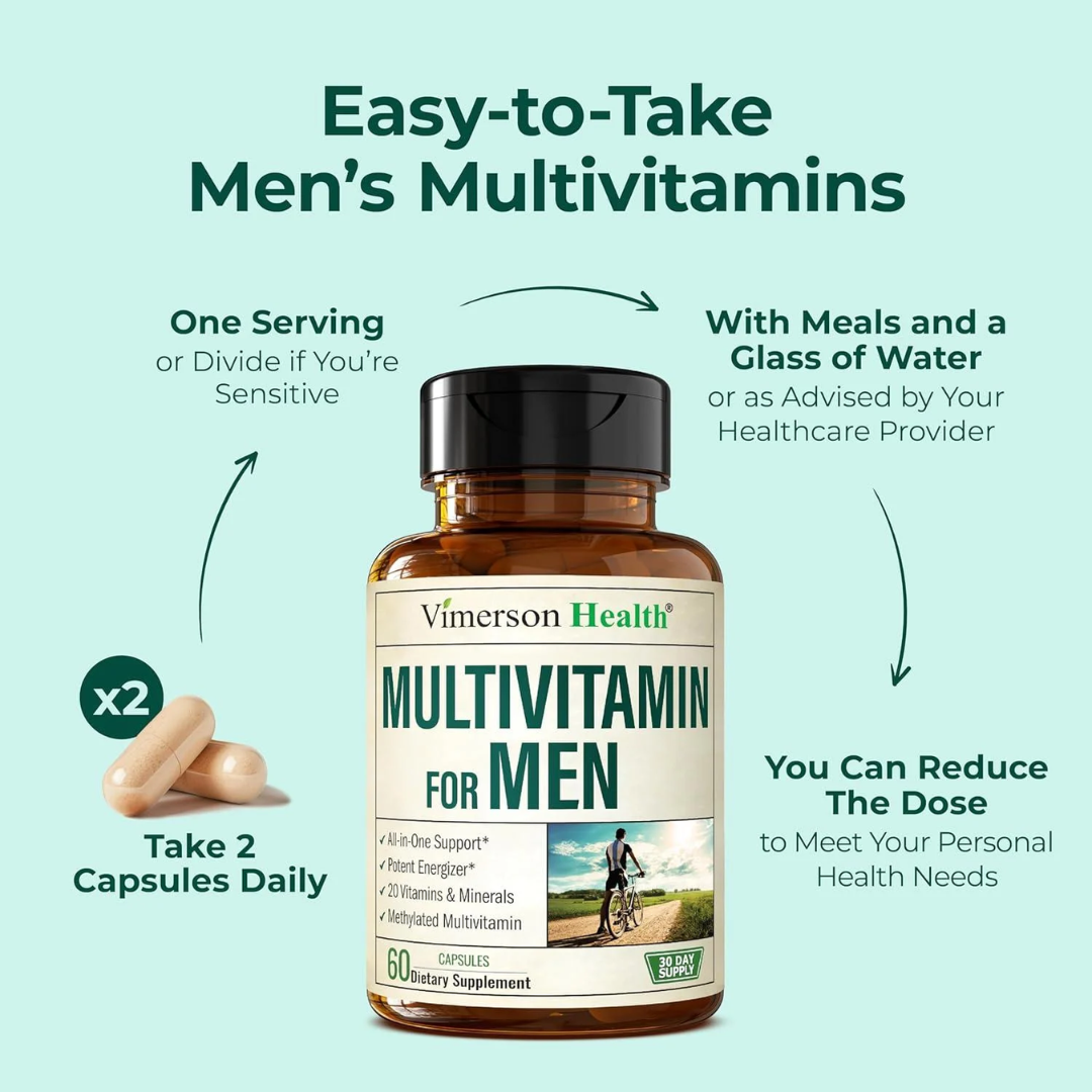 Vimerson Health Multivitamin for Men, 60 Capsules