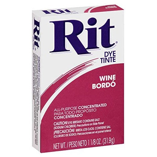 Rit All-Purpose Powder Dye Wine 31.9g PACKAGING MAY VARY
