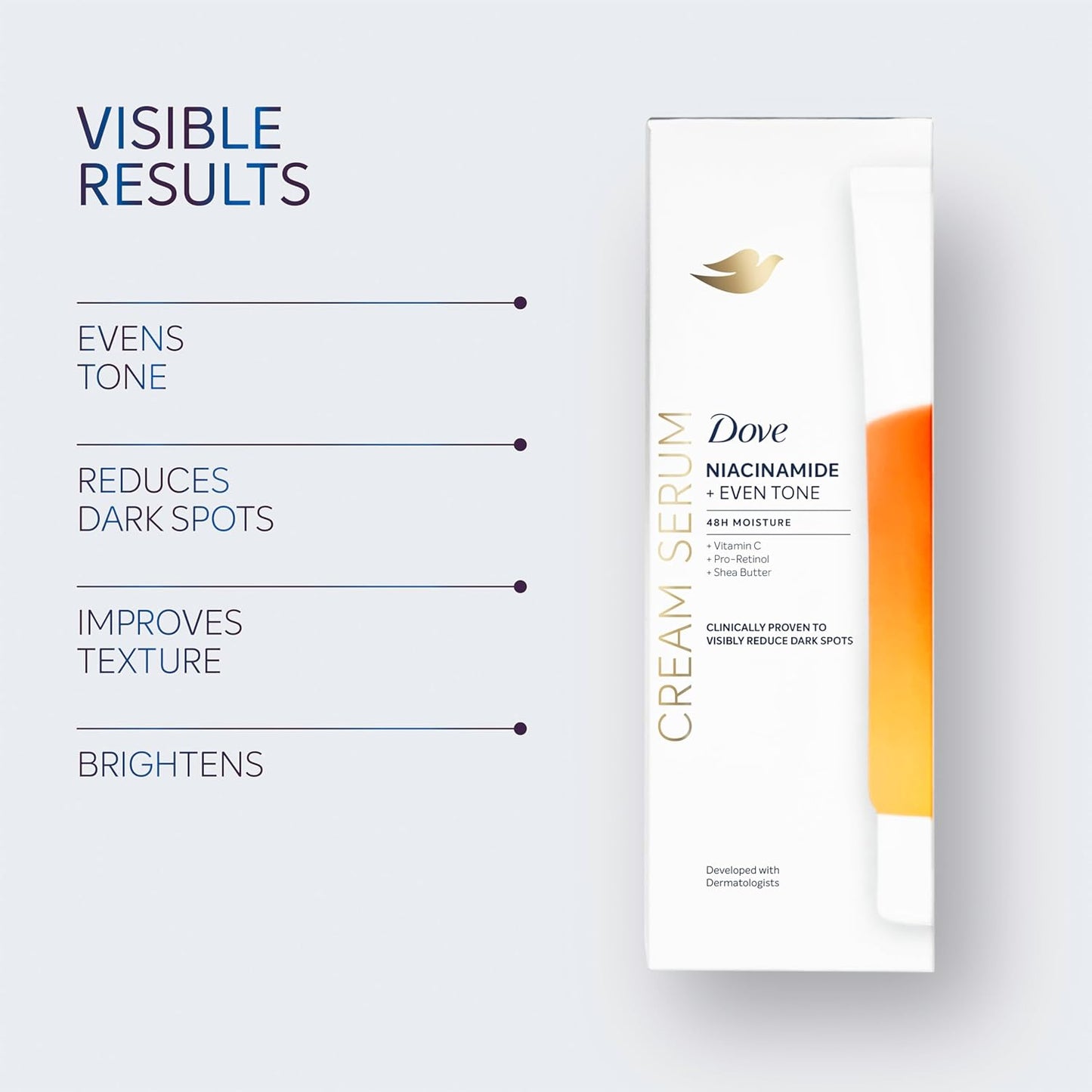 Dove Body Cream Serum Niacinamide + Even Tone 8 fl oz.