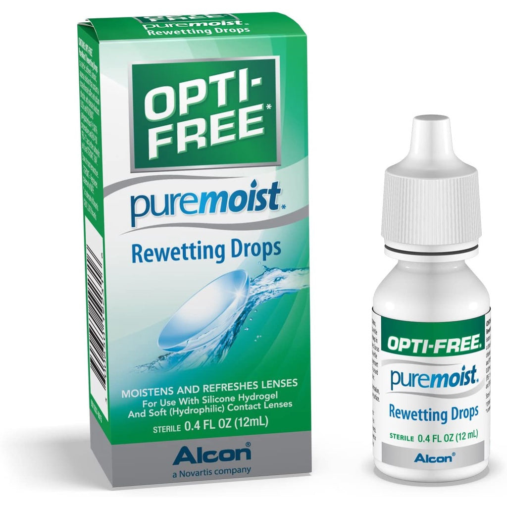 Opti-Free Puremoist Rewetting Drops, 0.4 fl.oz / 12ml