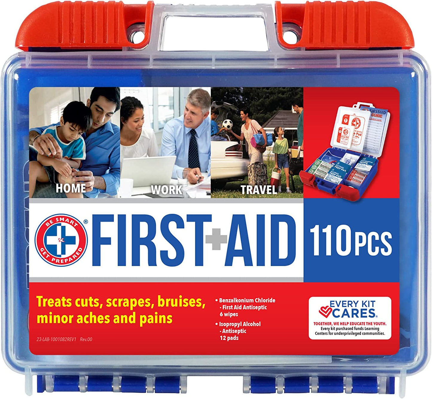 Be Smart Get Prepared Home Work Travel First Aid 110 Pcs (10-HBC-01082REV1)