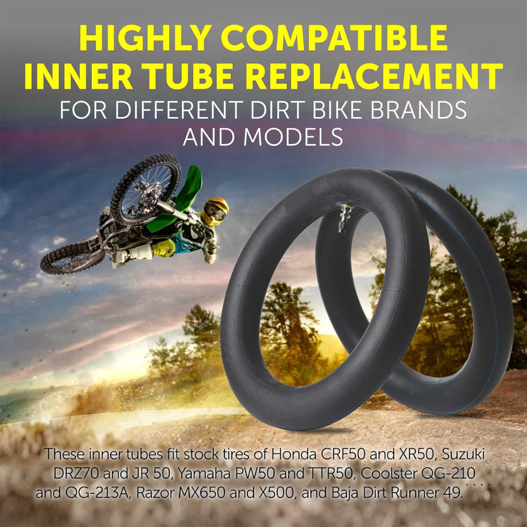 Ar-Pro Dirt Bike Replacement Inner Tubes 2.50 / 2.75, 2 Pack