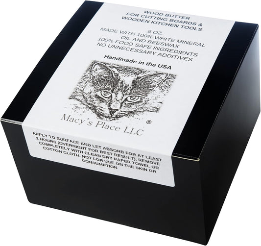 Macy's Place Wood Butter for Cutting Boards & Wooden Kitchen Tools, 8 oz.