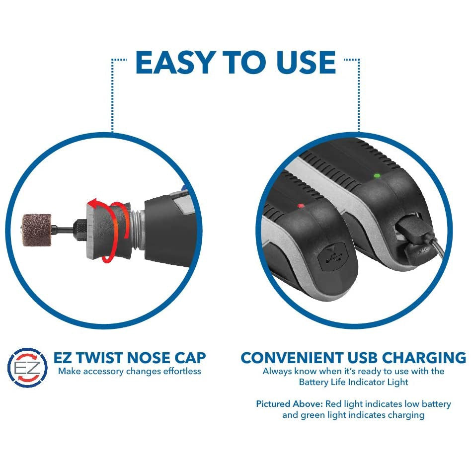 Dremel Lite 7760 N/10A 4V Li-Ion Cordless Multi-Purpose Rotary Tool Kit, USB Charging