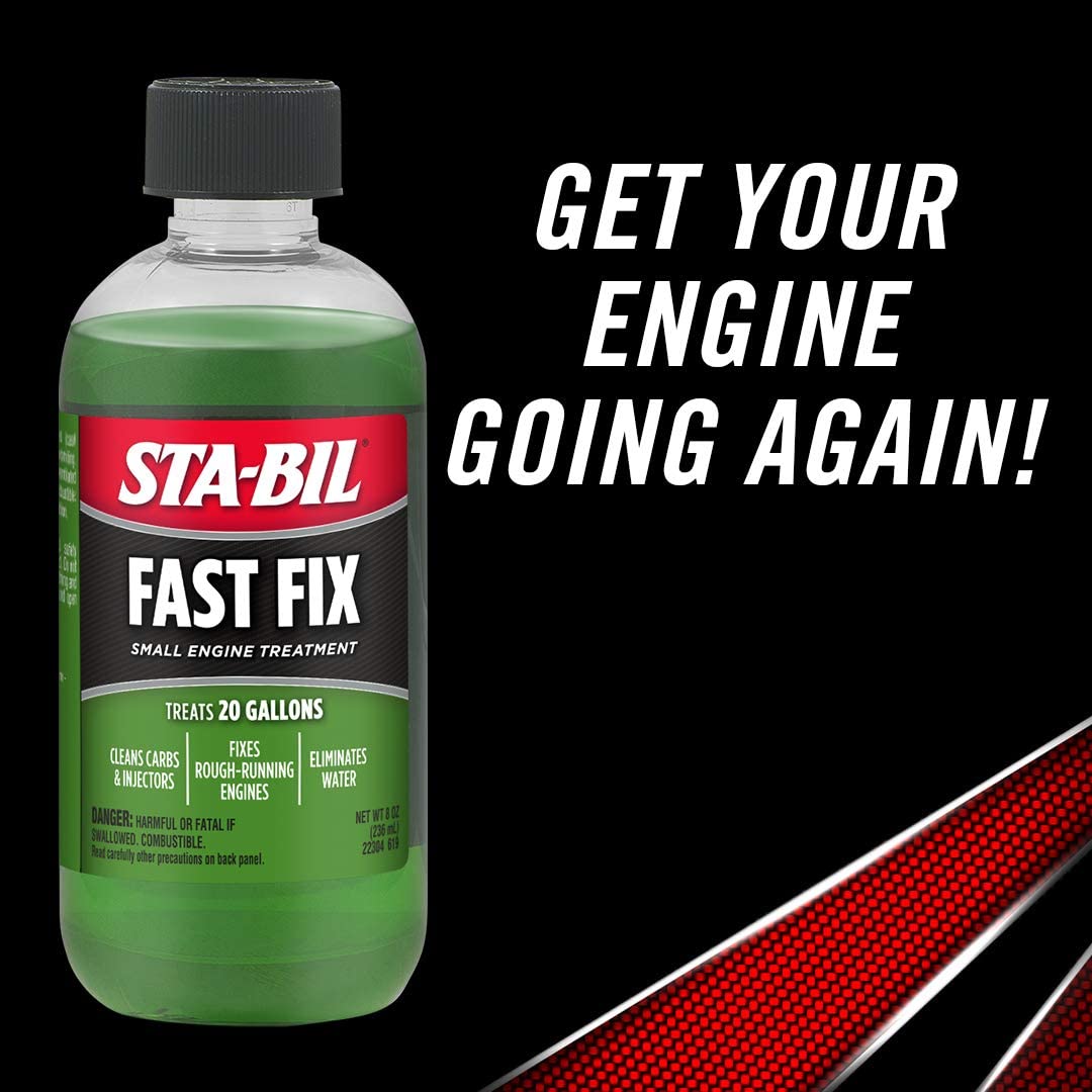 Sta-Bil Fast Fix Small Engine Treatment 22304 Green Treats Up To 20 Gallons 8 oz