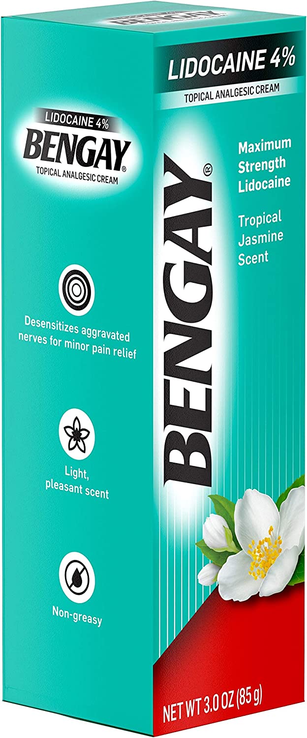 Bengay Topical Analgesic Cream Maximum Strength Tropical Jasmine Scent 3.0 oz/ 85g