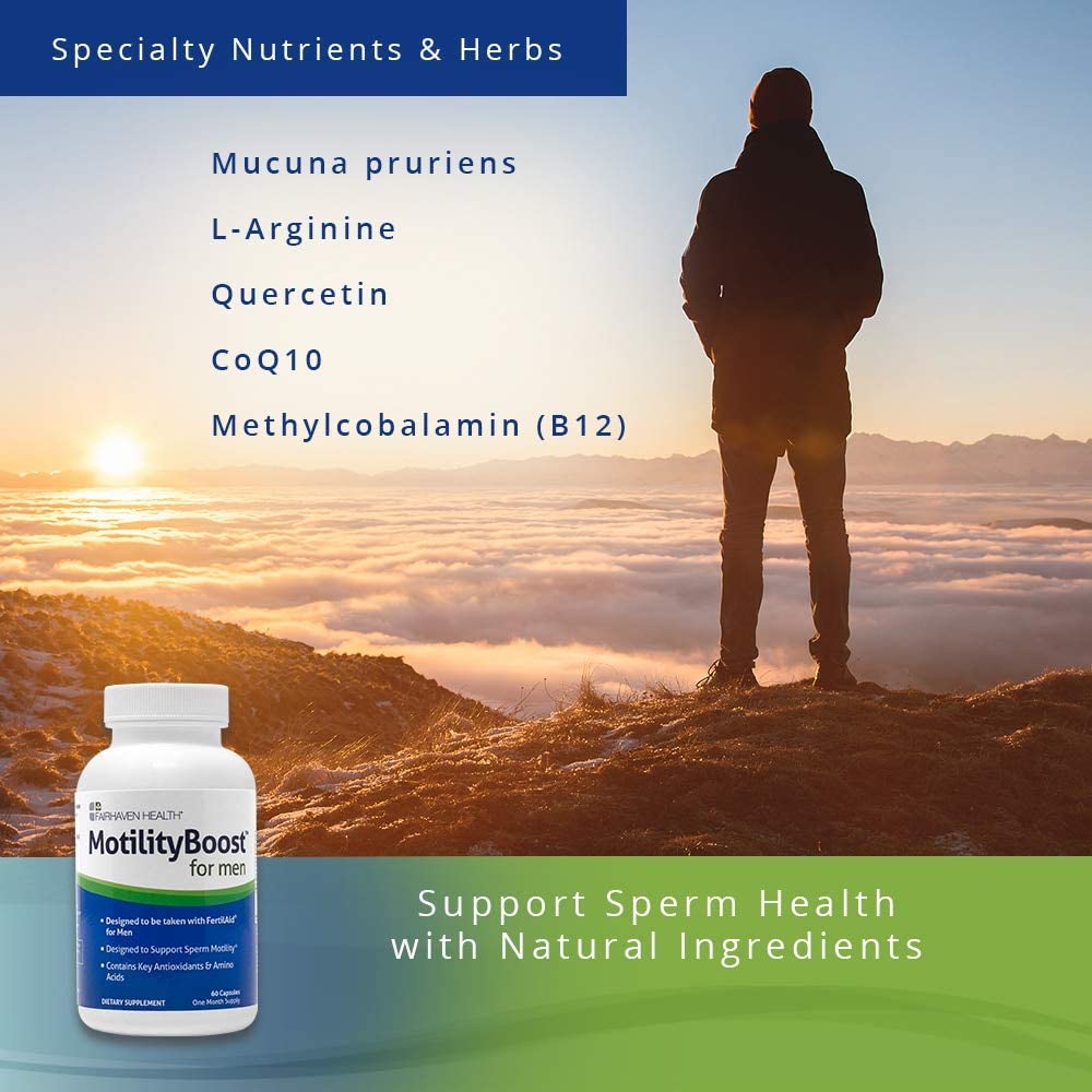 AUTHENTIC Fairhaven Health MotilityBoost for Men Dietary Supplement One Month Supply 60 Capsules