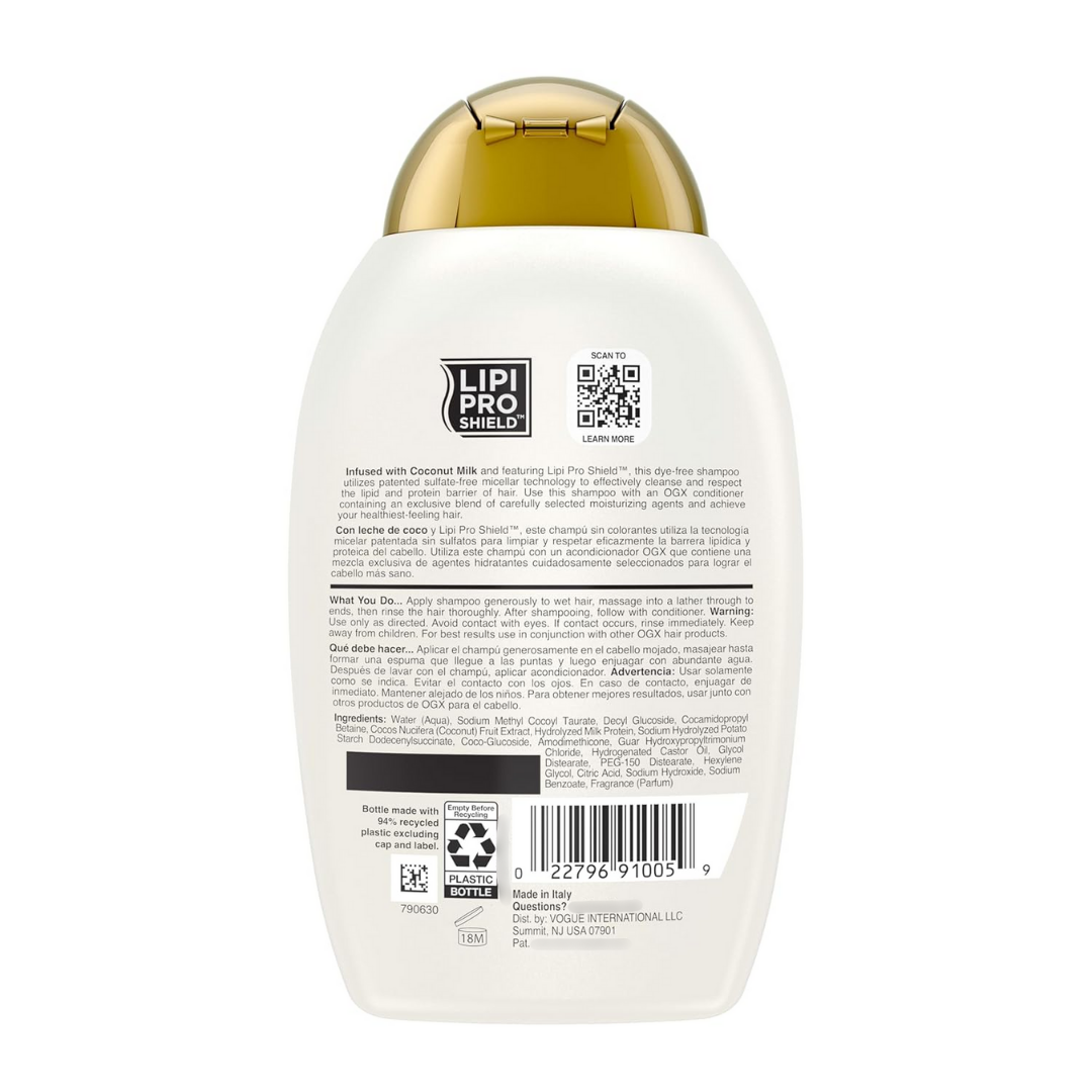 OGX Nourishing + Coconut Milk Shampoo, 385 ml / 13 oz