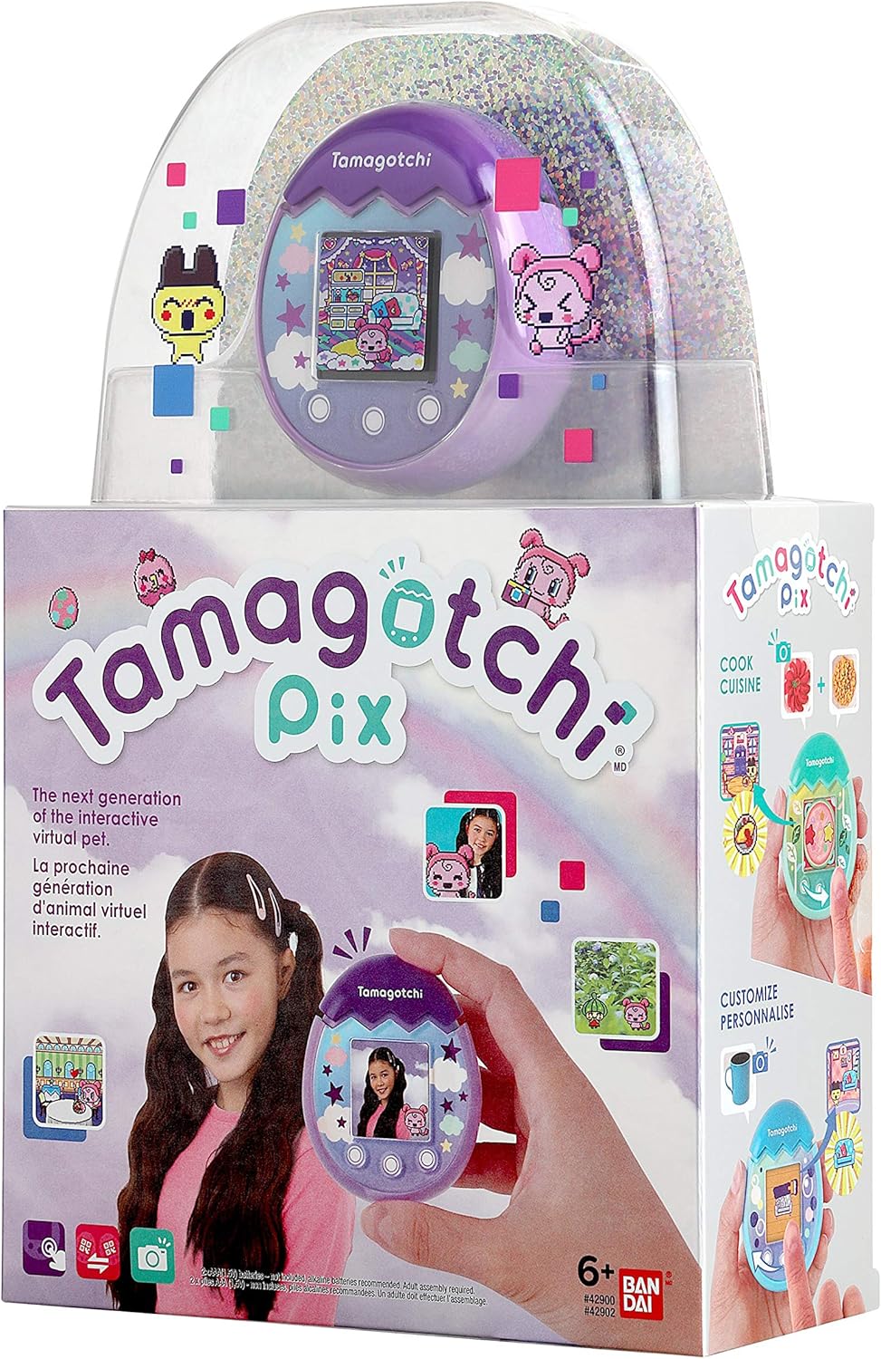 Tamagotchi Pix Sky Gaming Device (Purple)