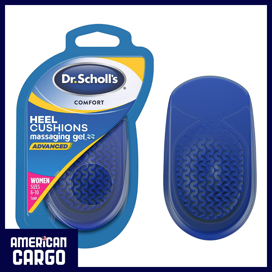 Dr. Scholl's HEEL CUSHIONS with Massaging Gel Advanced, (for Women's 6-10) 1 Pair PACKAGING MAY VARY