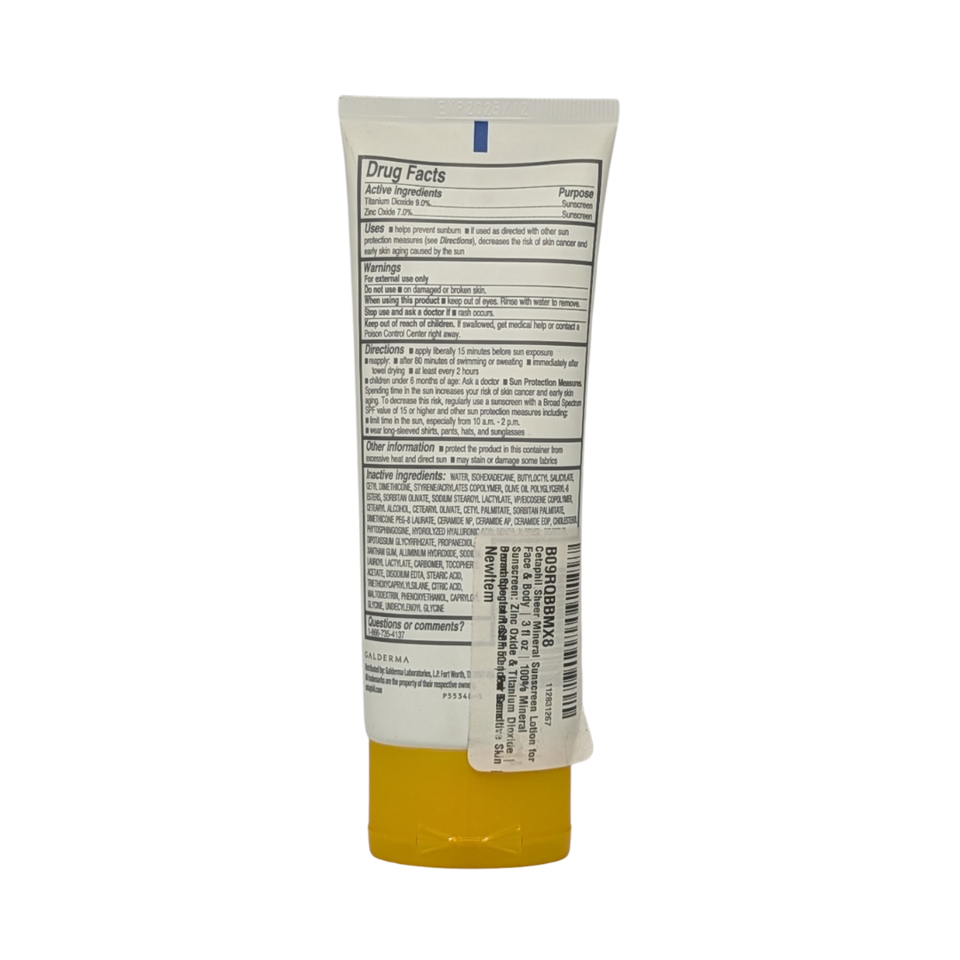 Cetaphil Sheen Mineral Sunscreen SPF 50 Broad Spectrum, 89 ml / 3 fl oz