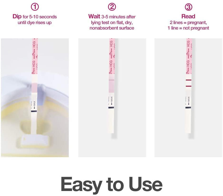 Easy at Home Pregnancy Test Strips Kit, Powered by Premom Ovulation Predictor APP, 20 Tests