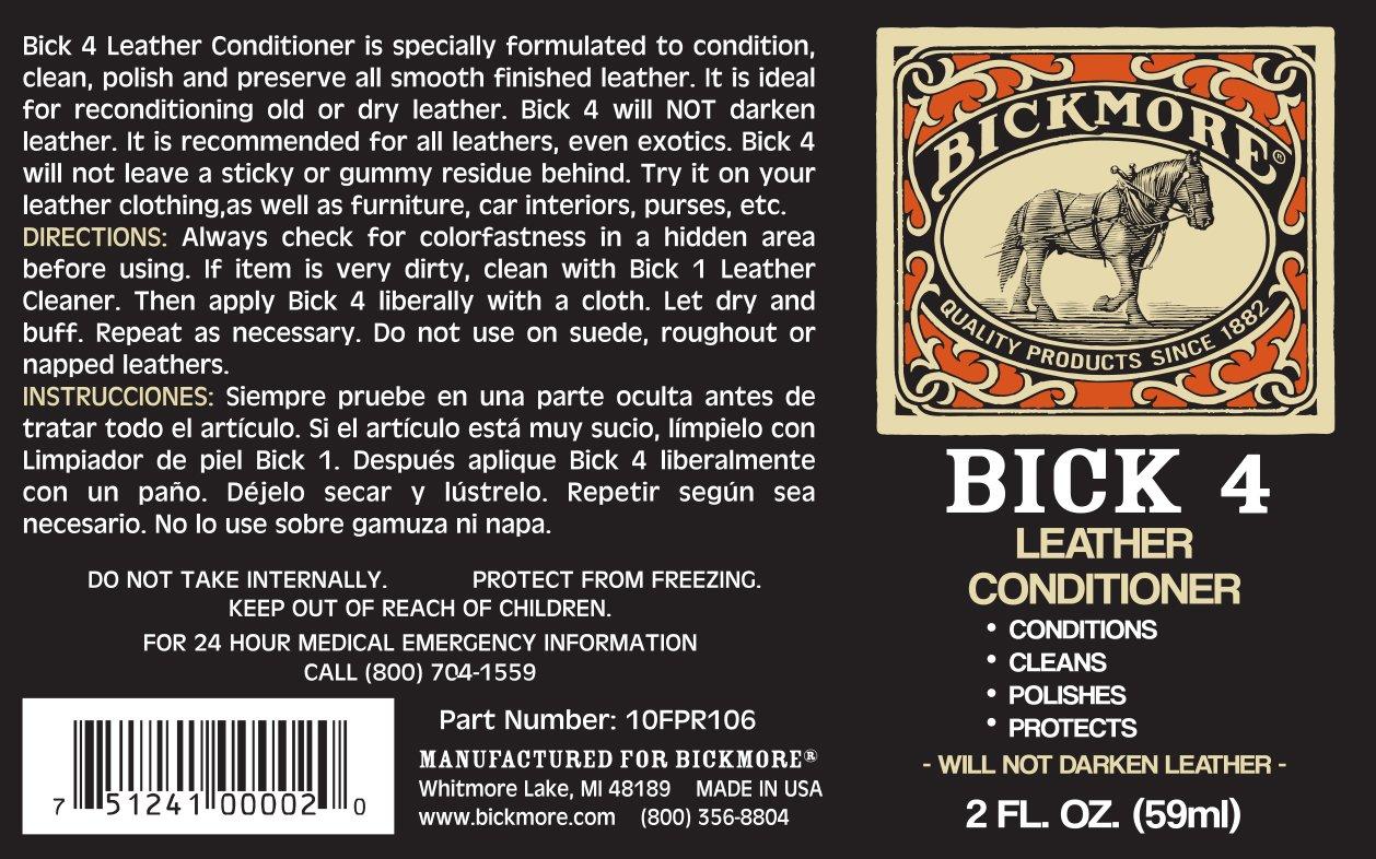 Bick 4 Leather Conditioner and Leather Cleaner 2 oz
