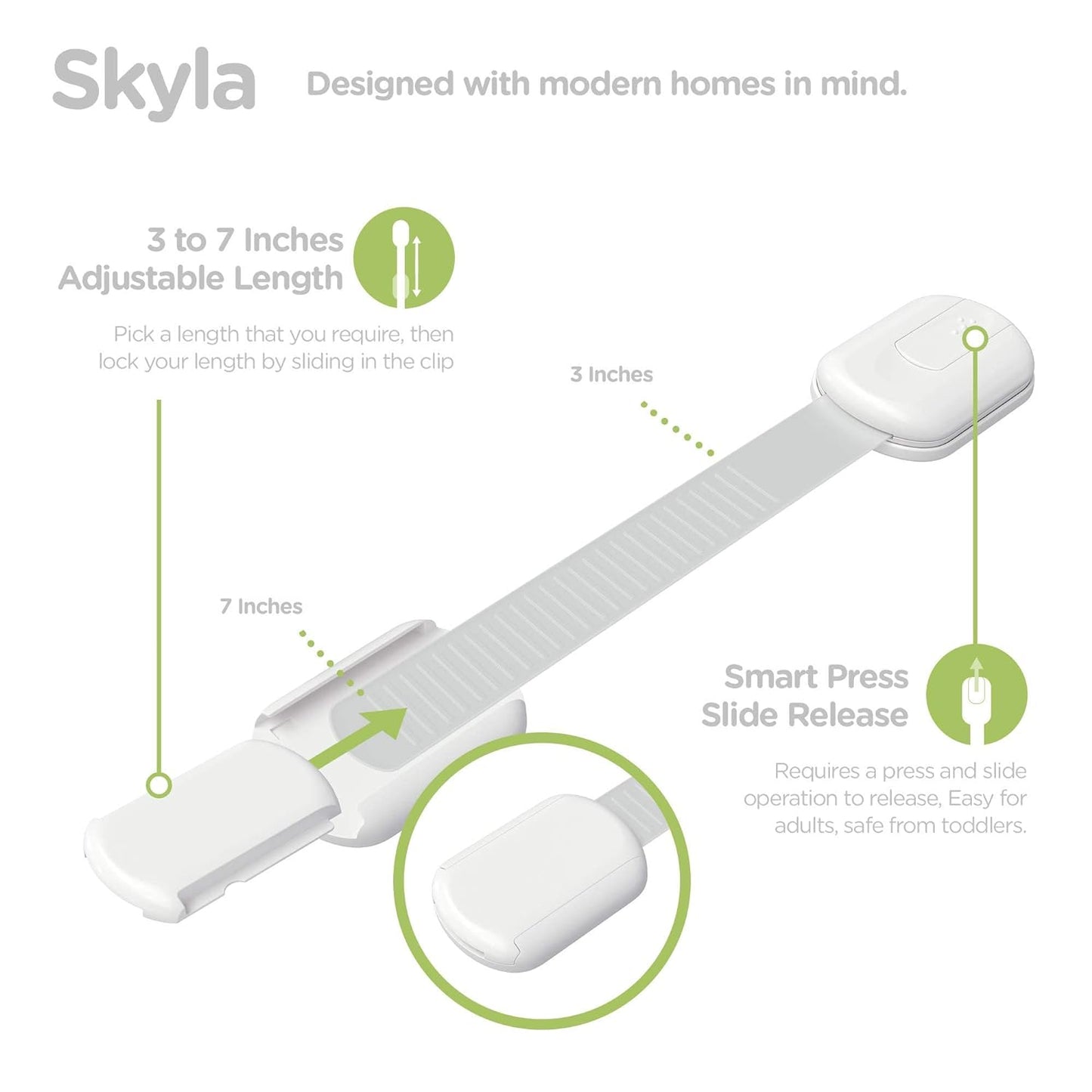 Skyla Homes Baby Locks Child Safety Cabinet Proofing (8-Pack)