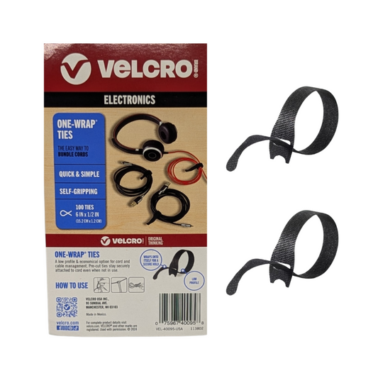 Velcro Brand Electronics One-wrap Ties 15.2 cm x 1.2 cm, 100 Ties