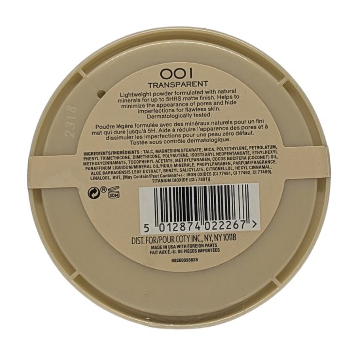 Rimmel London Stay Matte Pressed Powder 14g (Damaged Cap) - 001 TRANSPARENT