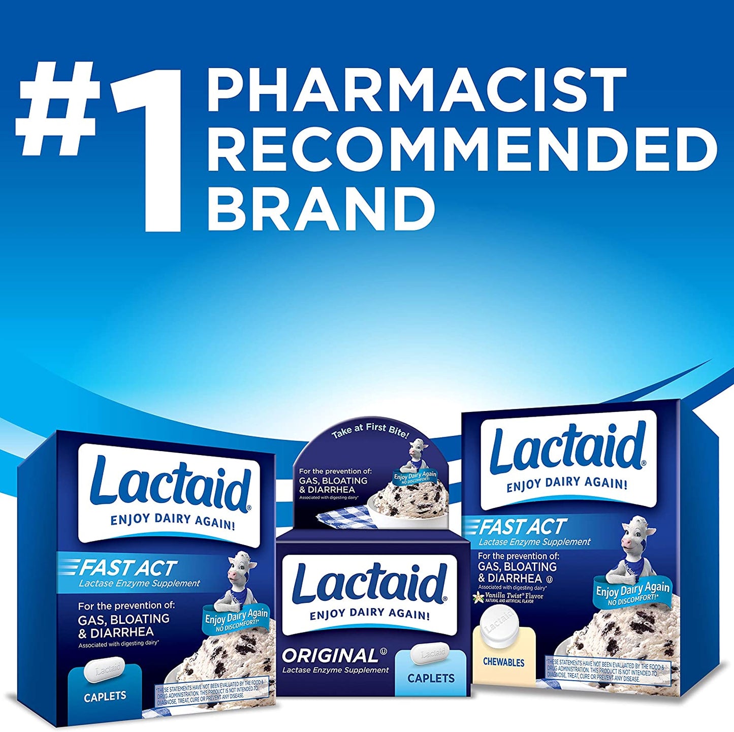 Lactaid Fast Act Lactose Intolerance Relief with Lactase Enzyme - 60 Caplets