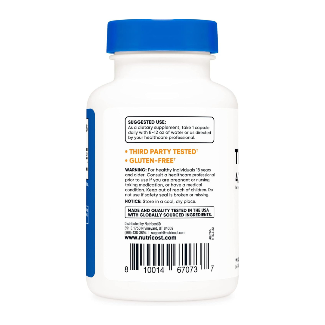 Nutricost Theobromine 400mg Supplement 90 Capsules