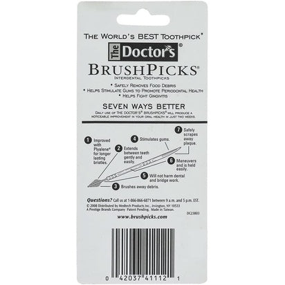 The Doctor's BrushPicks Interdental Toothpicks, 120 Picks