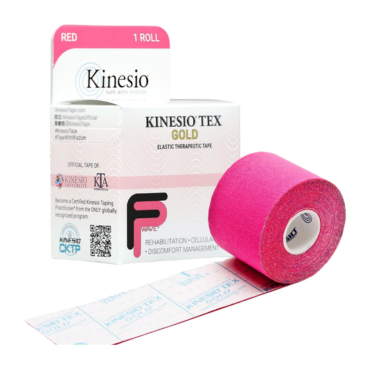 Kinesio Tex Gold Elastic Tape Red, 1 Roll
