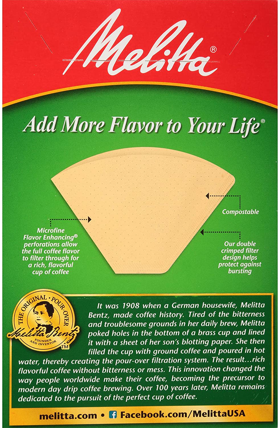 Melitta Super Premium #4 Coffee Filters, 100 Natural Brown Cone Filters (Fits all 8-12 Cup Cone Coffee Makers)