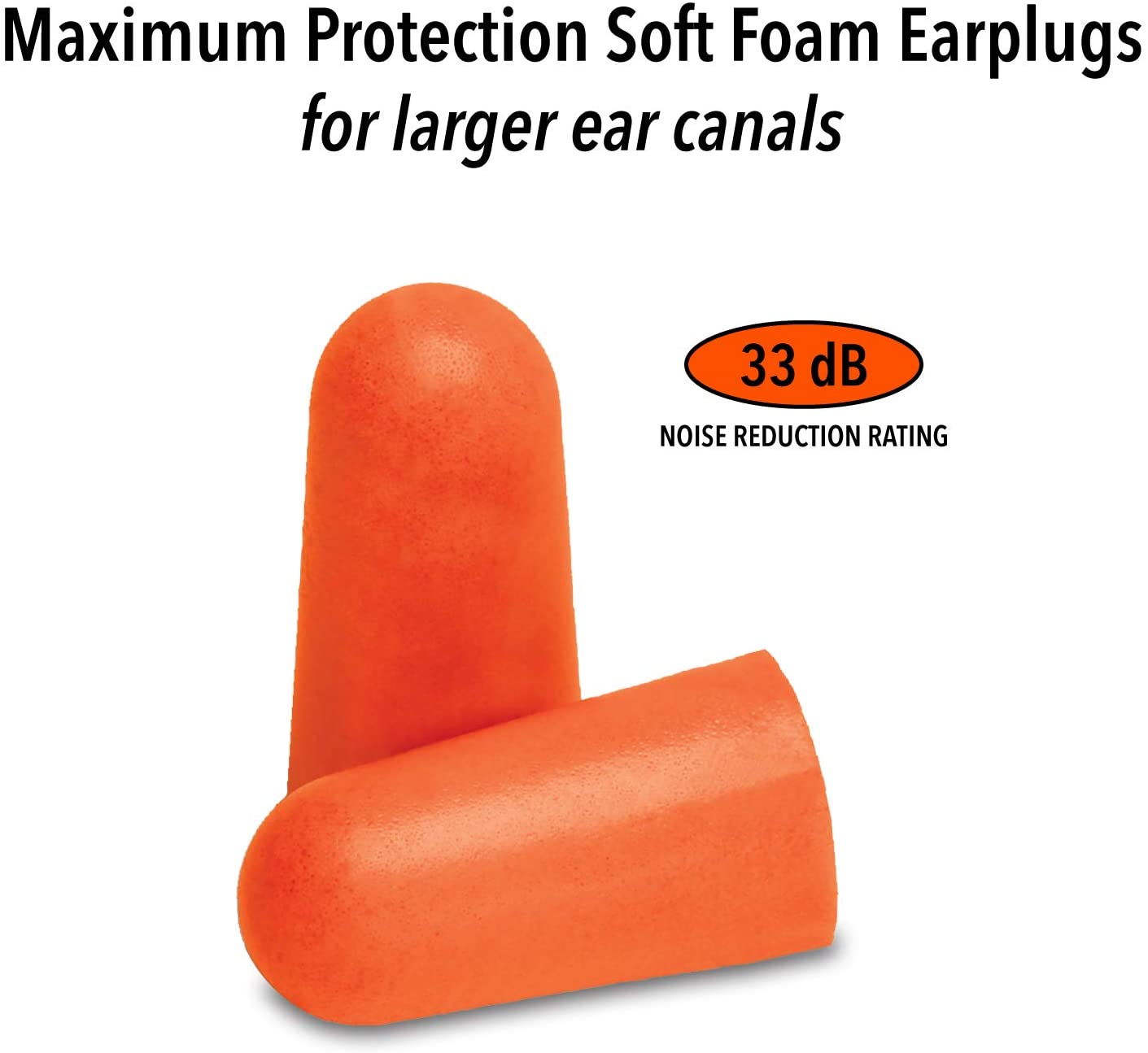 Mack’s Maximum Protection Soft Foam Earplugs 33 dB NRR, 40 Pair