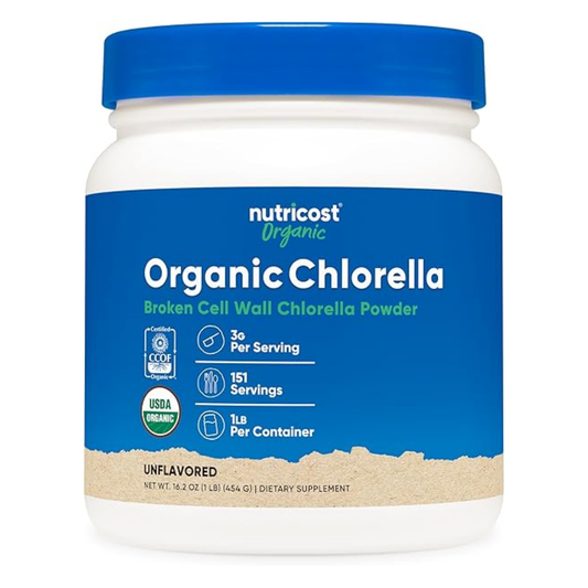 Nutricost Organic Chlorella Powder Supplement 16.2 oz / 454g