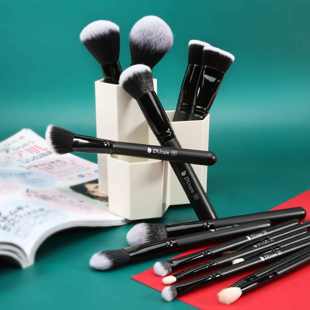 DUcare Makeup Brushes 27 Pieces Professional Makeup Brush Set Premium Synthetic Goat Pony Hair