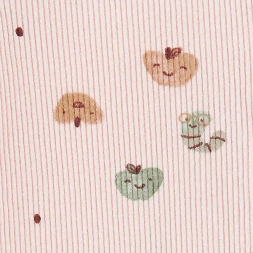 Carters Newborn Pink 2-Way ZIipper Cotton Bodysuit Size 9 Months Old