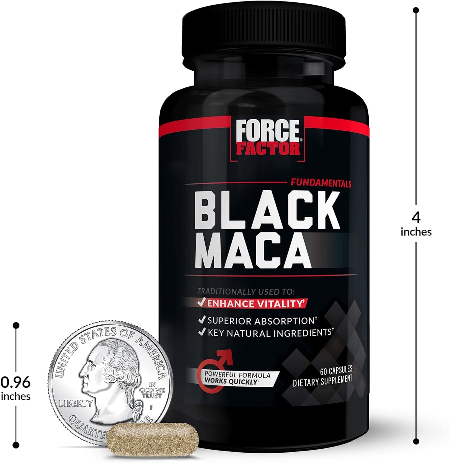 Force Factor Fundamentals Black Maca 60 Capsules