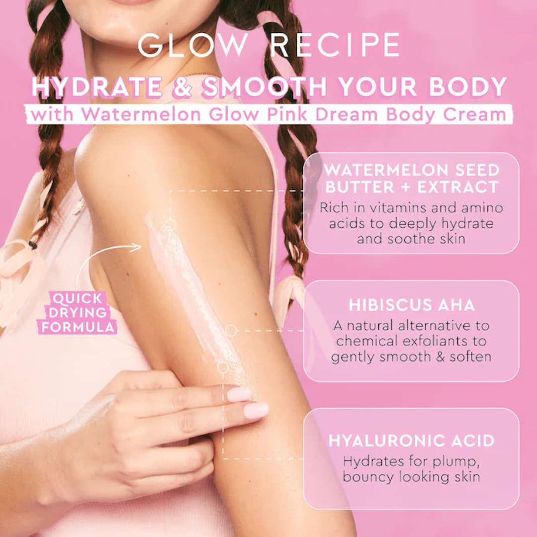 Glow Recipe Watermelon Glow Pink Dream Body Cream, 200 ml / 6.76 fl. oz.