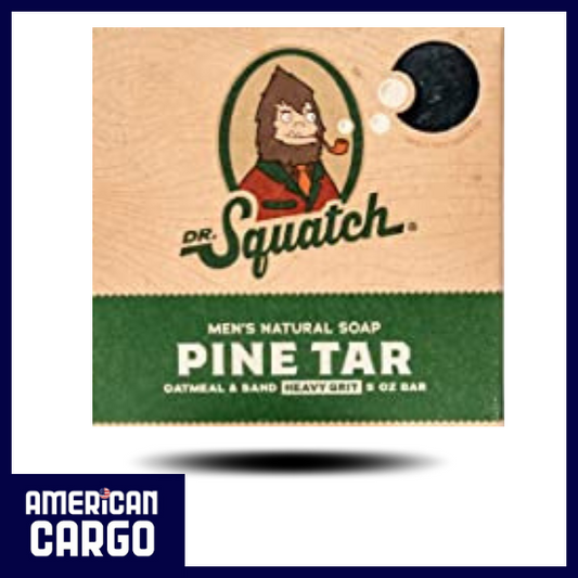 Dr. Squatch Men's Natural Soap Oatmeal & Sand Heavy Grit Pine Tar 5 Oz Bar