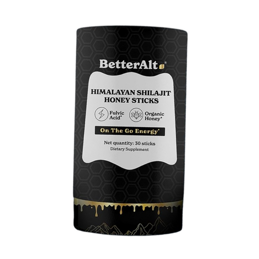 BetterAlt Himalayan Shilajit Honey Sticks Dietary Supplement, 30 Sticks