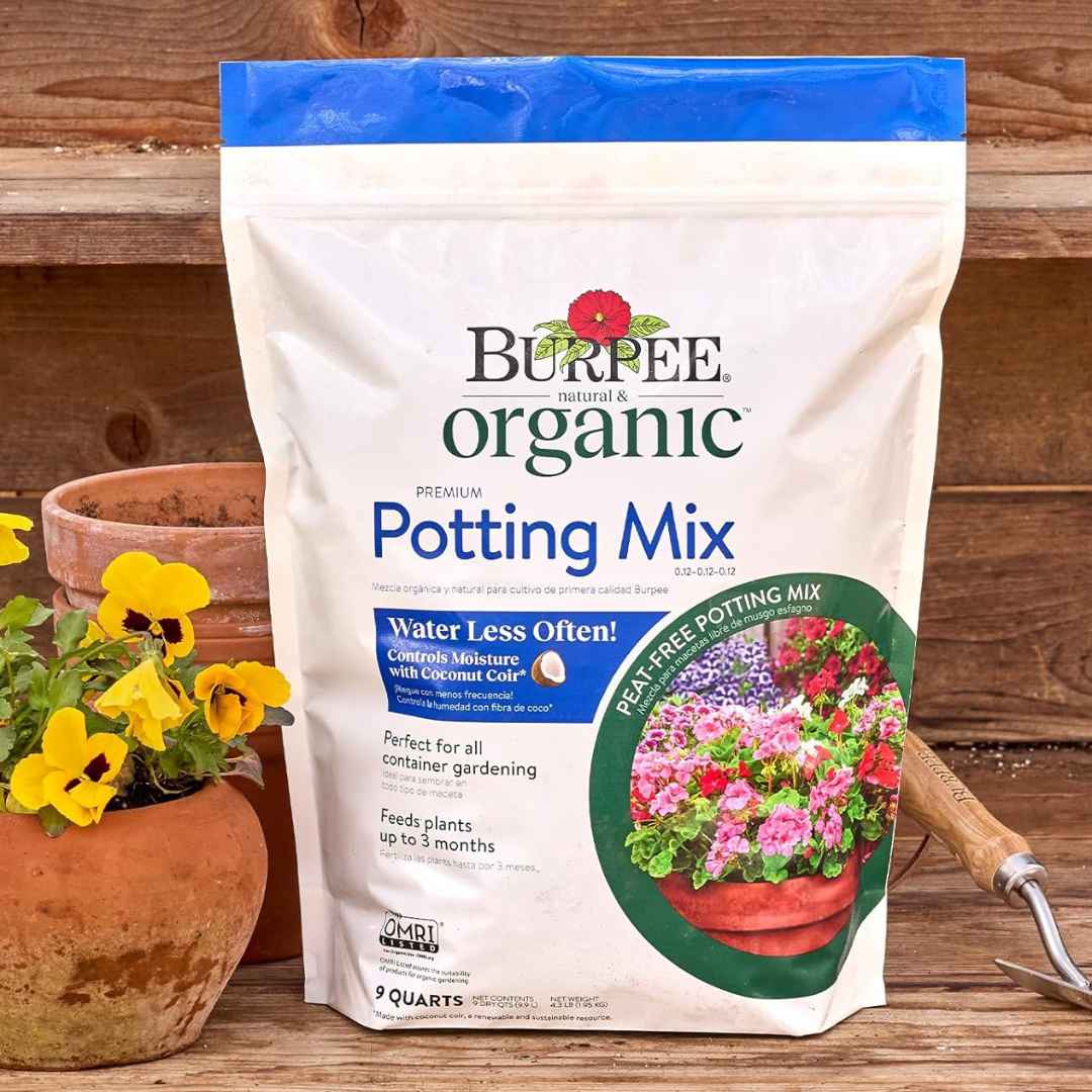 Burpee Natural & Organic Premium Peat-Free Potting Mix 9 Quarts / 1.95kg