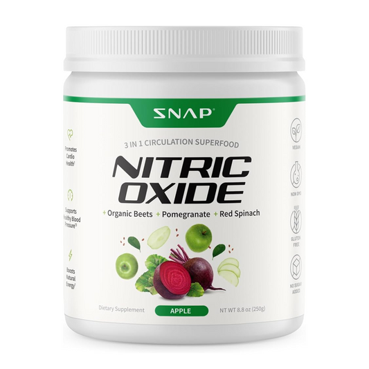 SNAP Nitric Oxide Organic Beets Apple Flavor Supports Cardio Health, Blood Pressure 250 g